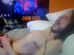 Gay disabled guy jerking off on camera