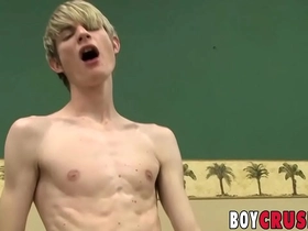 Gay teen is dominated as his asshole is pounded doggy style