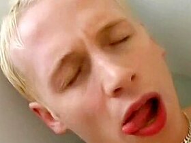 Blond-haired Twink Stroking His Really Meaty Cock