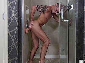 Casey Everett And Fx Rios - Suction Cup Toy Masturbation And Shower Anal