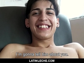 LatinLeche - Cameraman Gets His Uncut Cock Sucked By A Shy Latino Boy